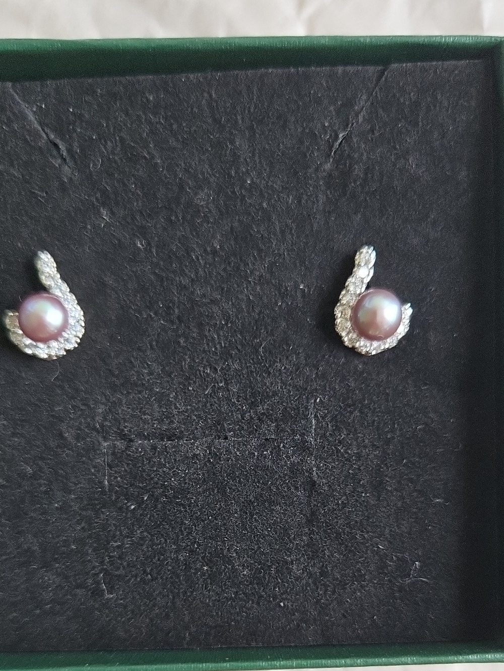 Pink Fresh Water Pearl and Crystal Halo Stud Earrings